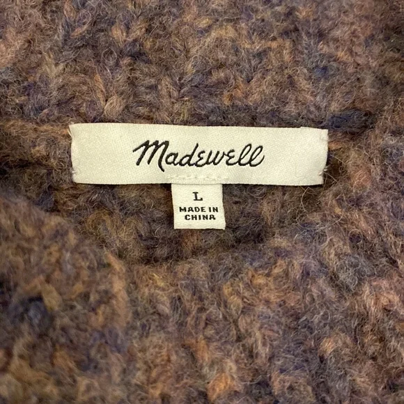 Madewell Purple Turtleneck Sweater - Picture 2 of 9